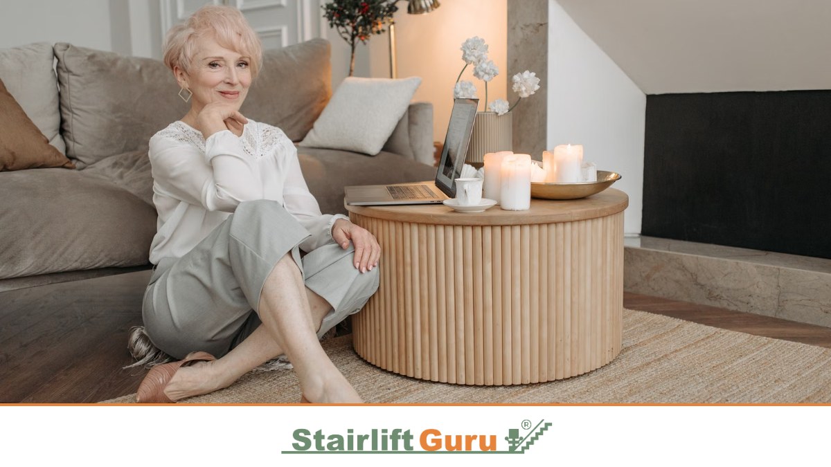 Older person relaxing at home