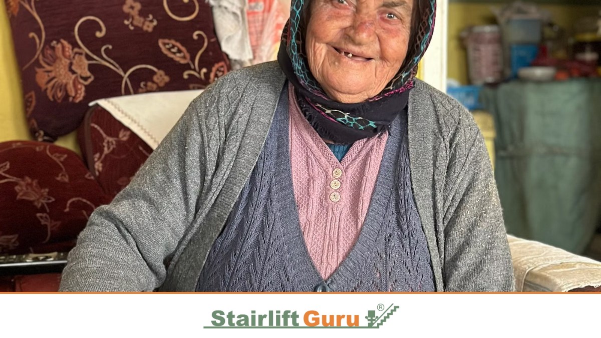 Older person relaxing at home