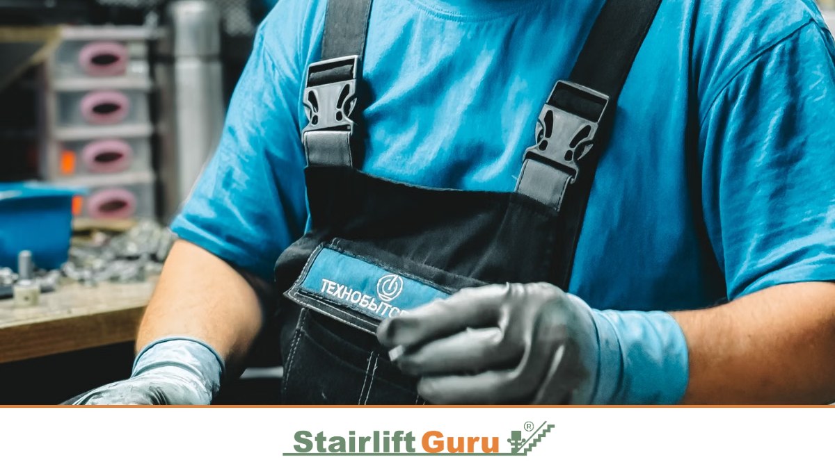 Technician with tools at work