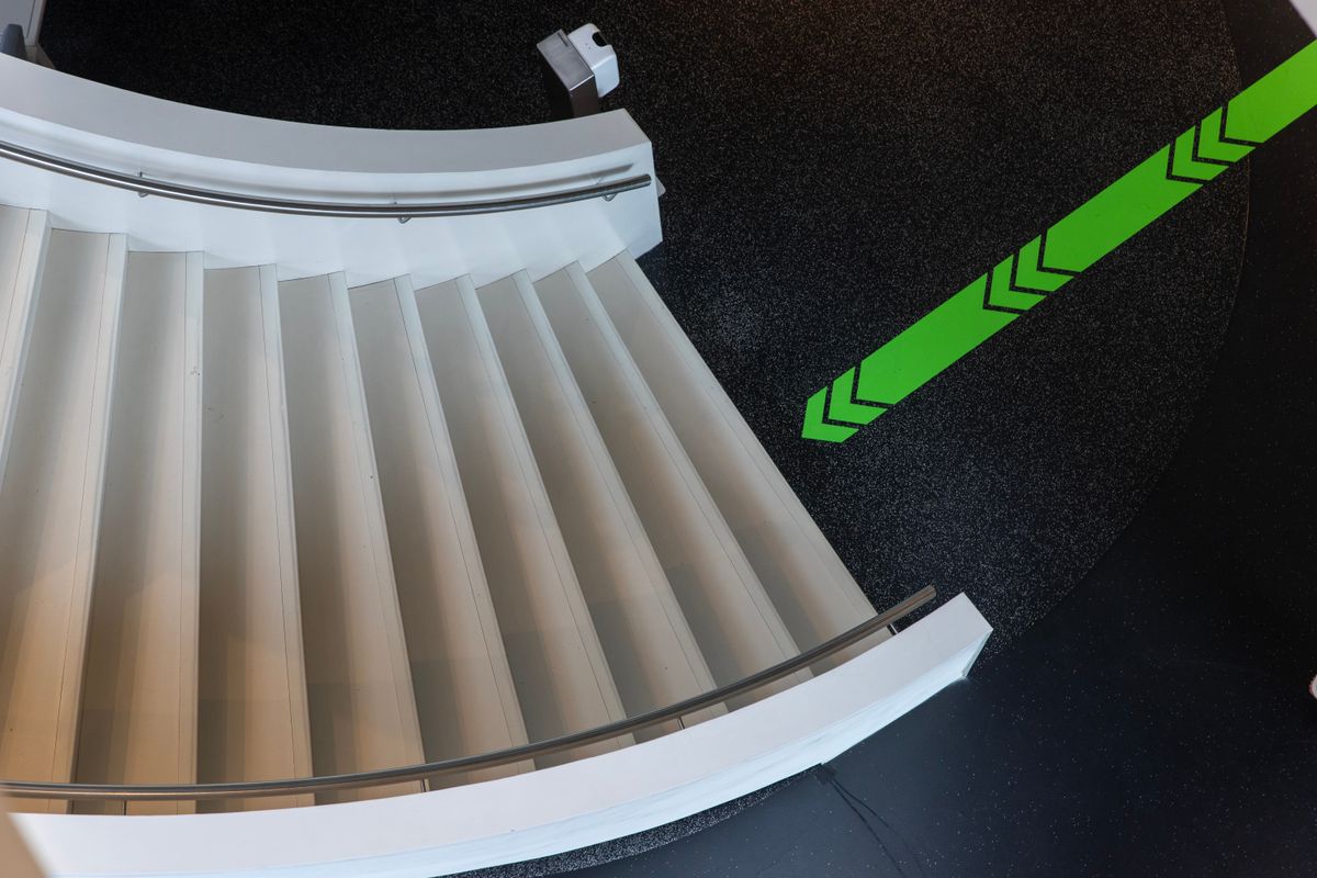 A curved staircase seen from above A curved staircase seen from above