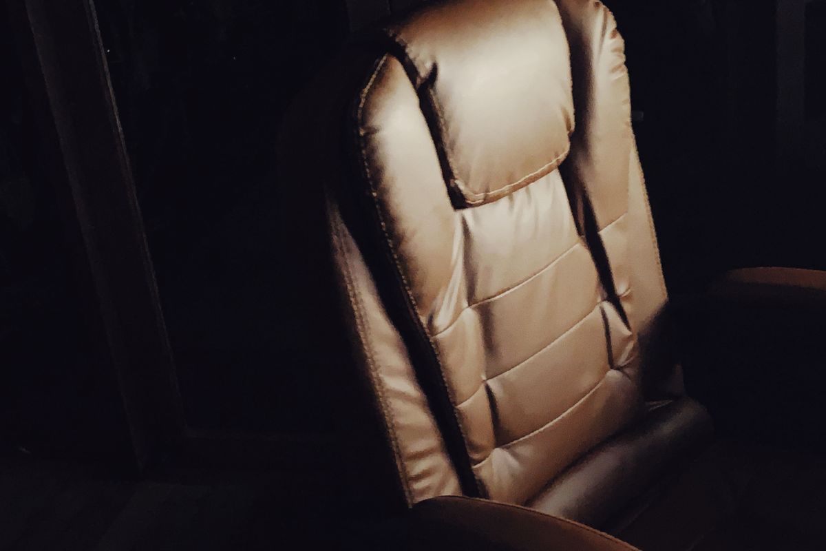 A padded leather chair A padded leather chair