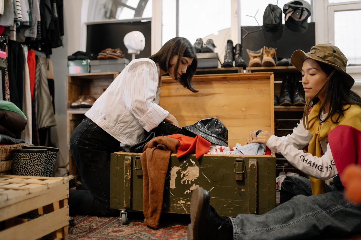 Inside a second-hand shop Inside a second-hand shop