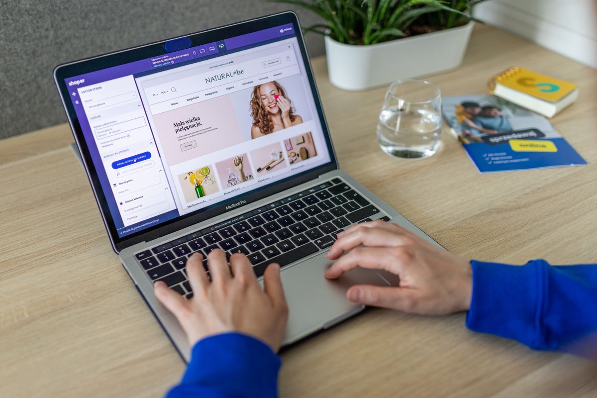 Listing an item for sale on a laptop