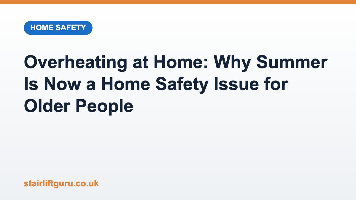 Illustration card: overheating at home is a home safety issue for older people