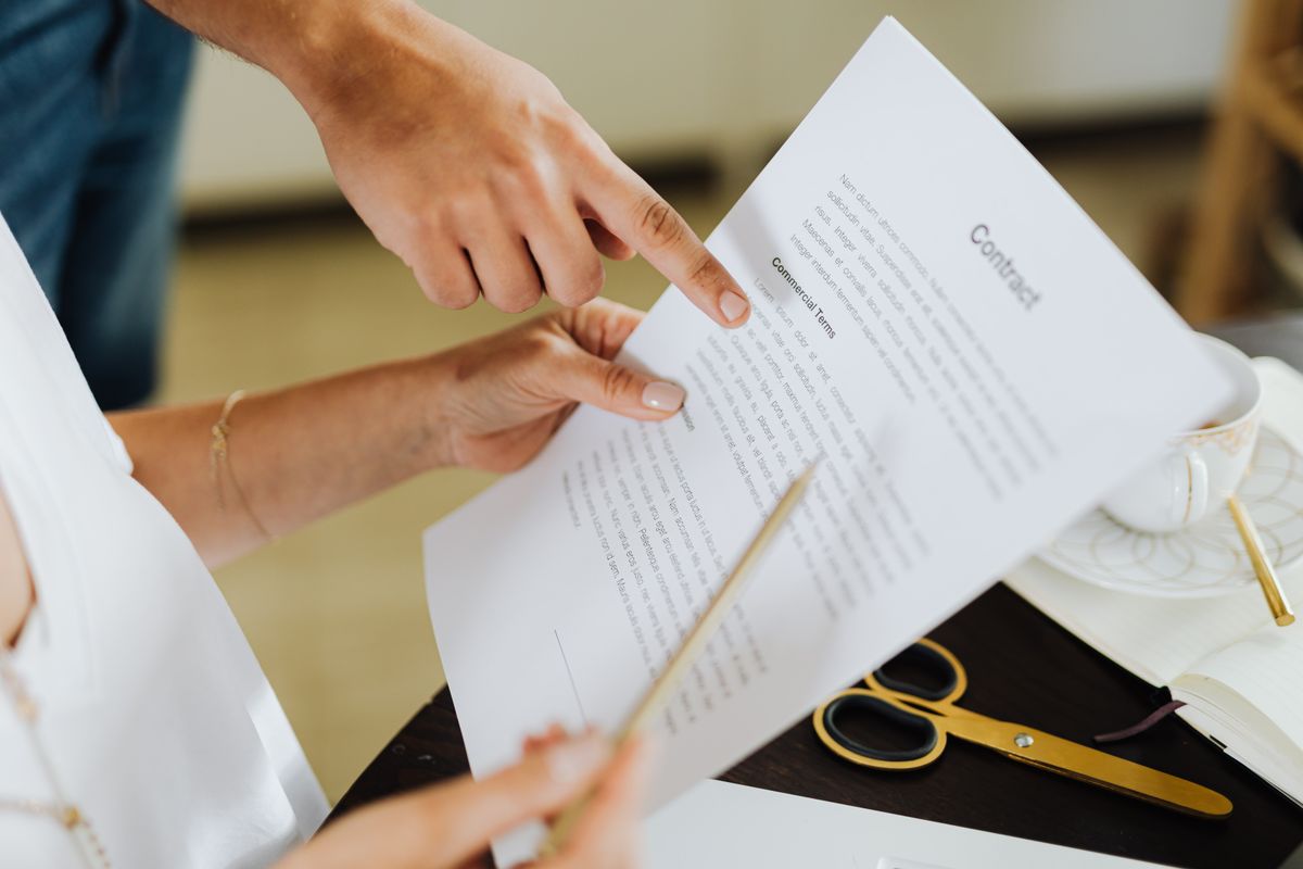 Reading through a contract